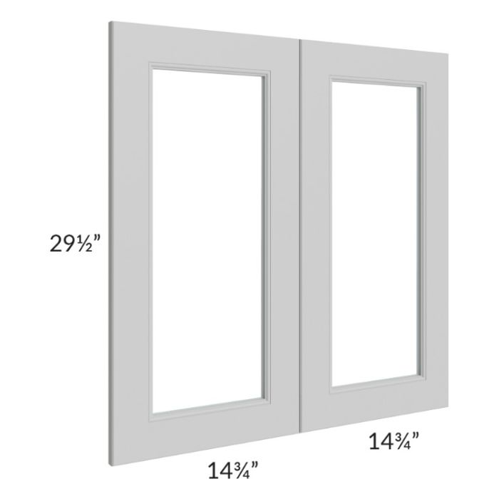 Tuscan Painted Grey 30x30 Clear Glass Door (Cabinet Sold Separately)