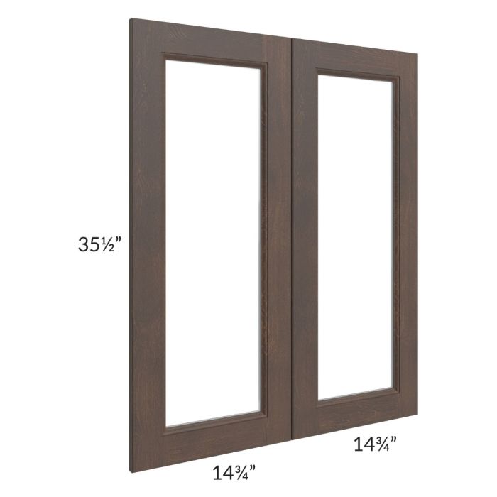 Tuscan Kona Brown 30x36 Clear Glass Door (Cabinet Sold Separately)