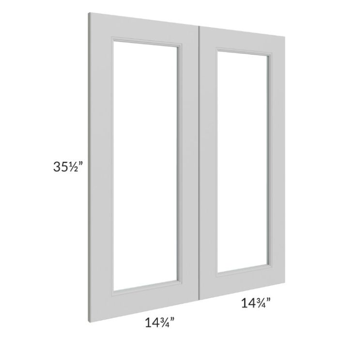 Tuscan Painted Grey 30x36 Clear Glass Door (Cabinet Sold Separately)