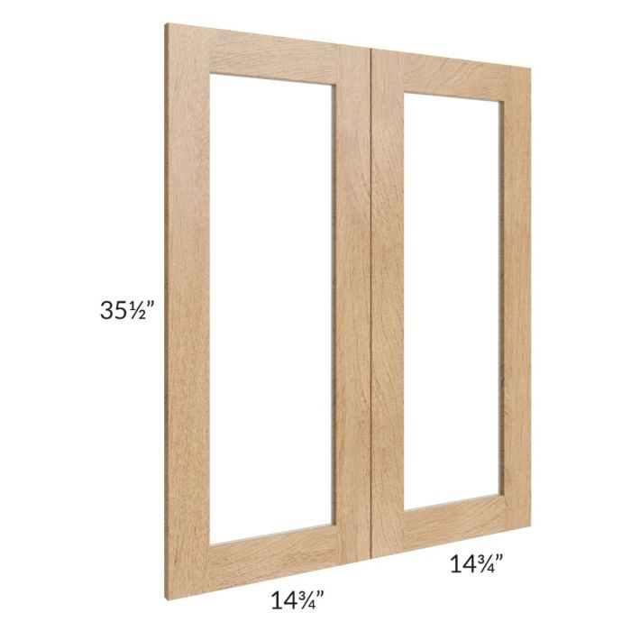Midtown Timber Shaker 30x36 Clear Glass Door (Cabinet Sold Separately)