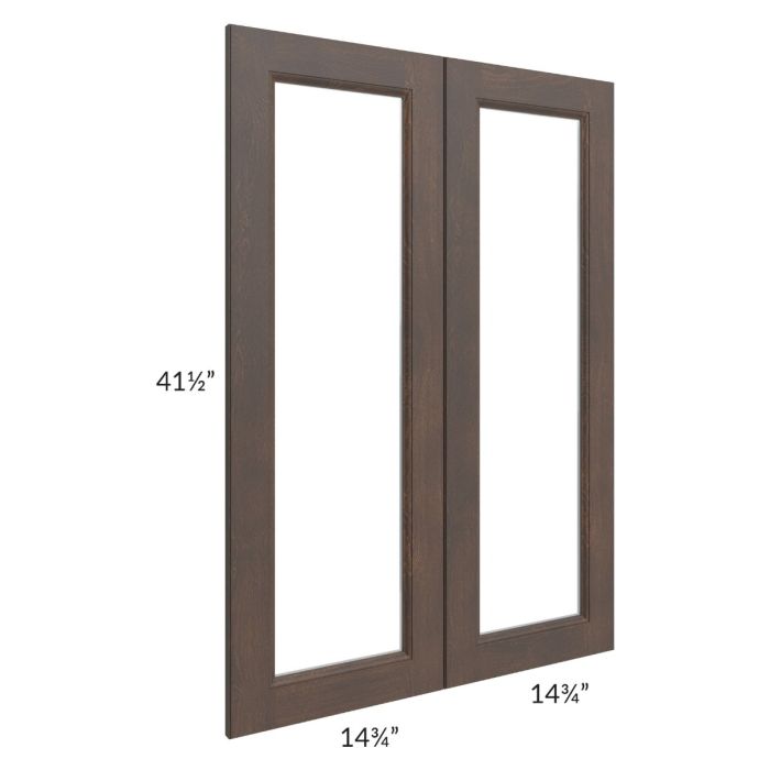 Tuscan Kona Brown 30x42 Clear Glass Door (Cabinet Sold Separately)