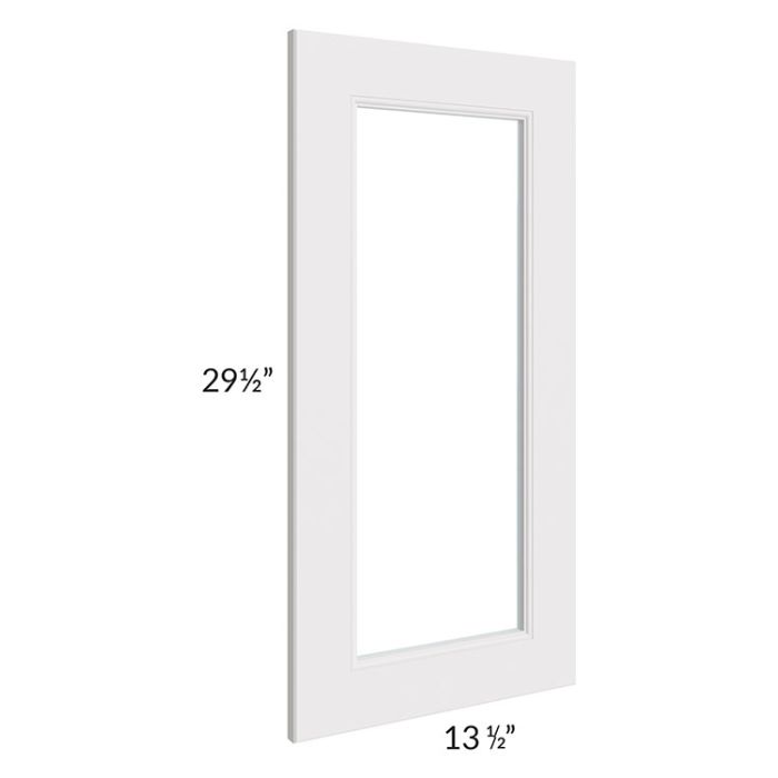 Tuscan Cloud Clear Glass Door for a 24x30 Diagonal Corner Wall Cabinet (Cabinet Sold Separately)