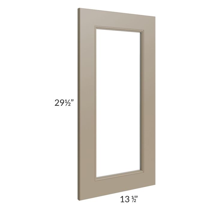 Tuscan Oyster Clear Glass Door for a 24x30 Diagonal Corner Wall Cabinet (Cabinet Sold Separately)