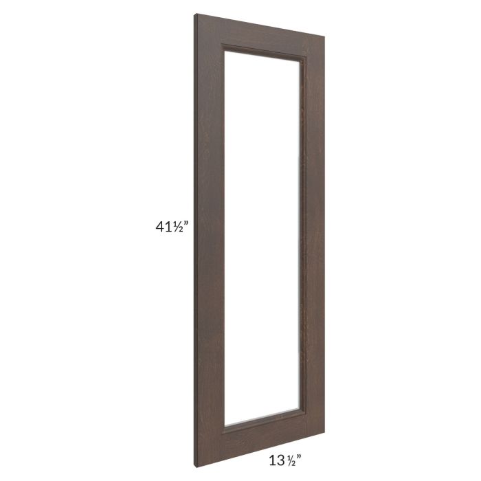 Tuscan Kona Brown Clear Glass Door for a 24x42 Diagonal Corner Wall Cabinet (Cabinet Sold Separately)