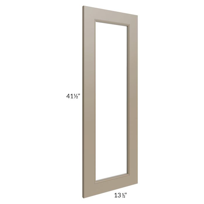 Tuscan Oyster Clear Glass Door for a 24x42 Diagonal Corner Wall Cabinet (Cabinet Sold Separately)