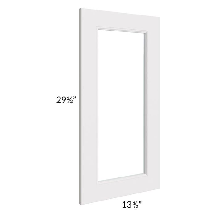 Tuscan Cloud Clear Glass Door for a 27x30 Diagonal Corner Wall Cabinet (Cabinet Sold Separately)