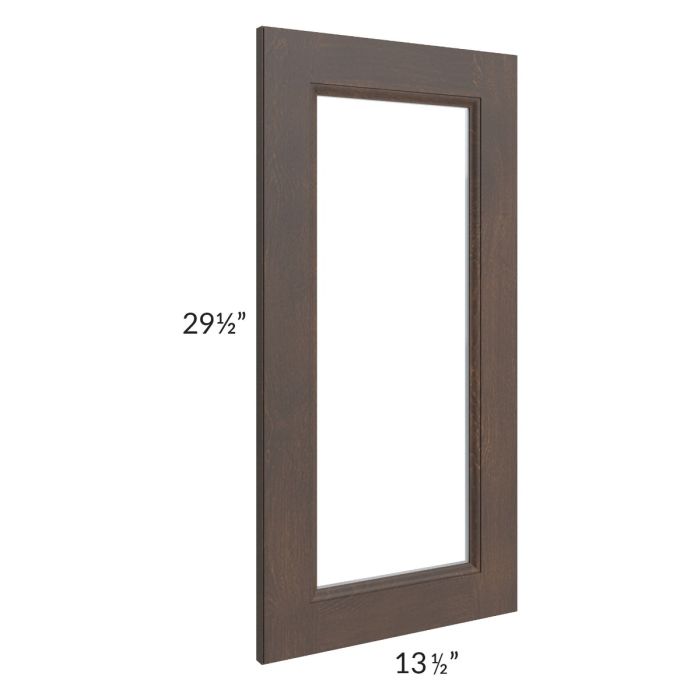 Tuscan Kona Brown Clear Glass Door for a 27x30 Diagonal Corner Wall Cabinet (Cabinet Sold Separately)