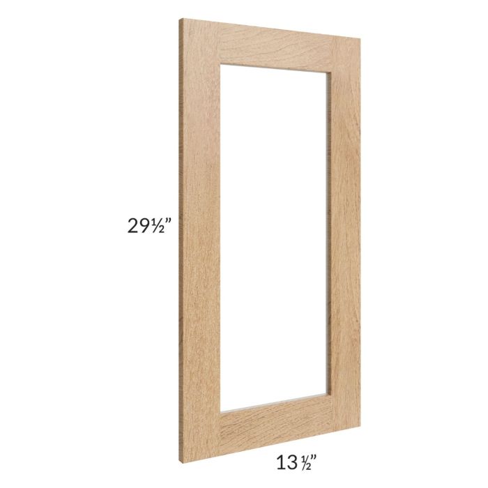 Midtown Timber Shaker Clear Glass Door for a 27x30 Diagonal Corner Wall Cabinet (Cabinet Sold Separately)