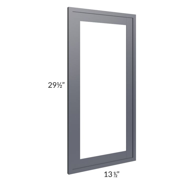 Vienna Indigo Clear Glass Door for a 27x30 Diagonal Corner Wall Cabinet (Cabinet Sold Separately)