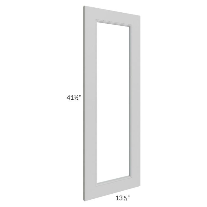 Tuscan Painted Grey Clear Glass Door for a 27x42 Diagonal Corner Wall Cabinet (Cabinet Sold Separately)