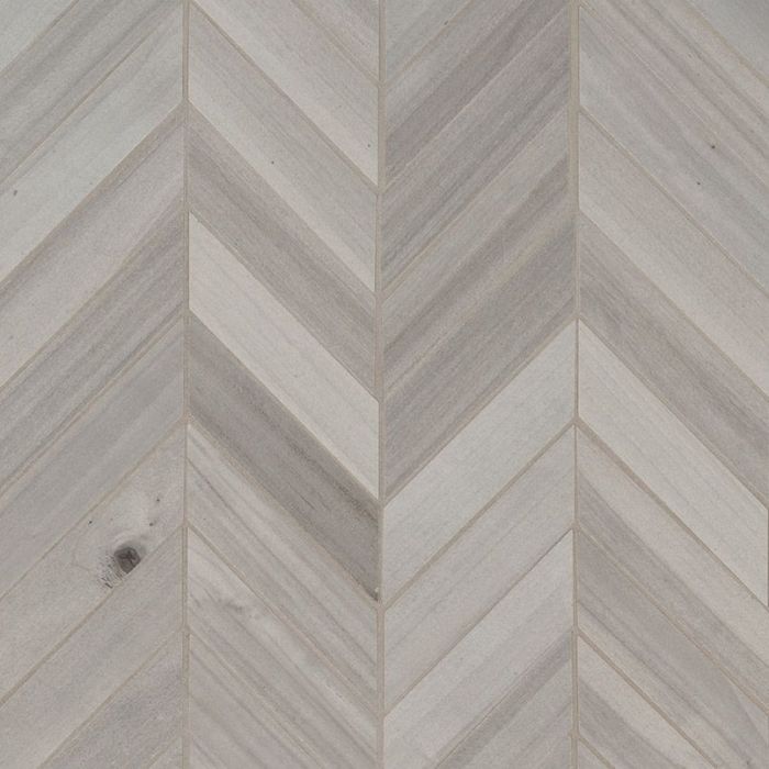 Havenwood Platinum Chevron 12 x 15 Mosaic Wood Look Tile