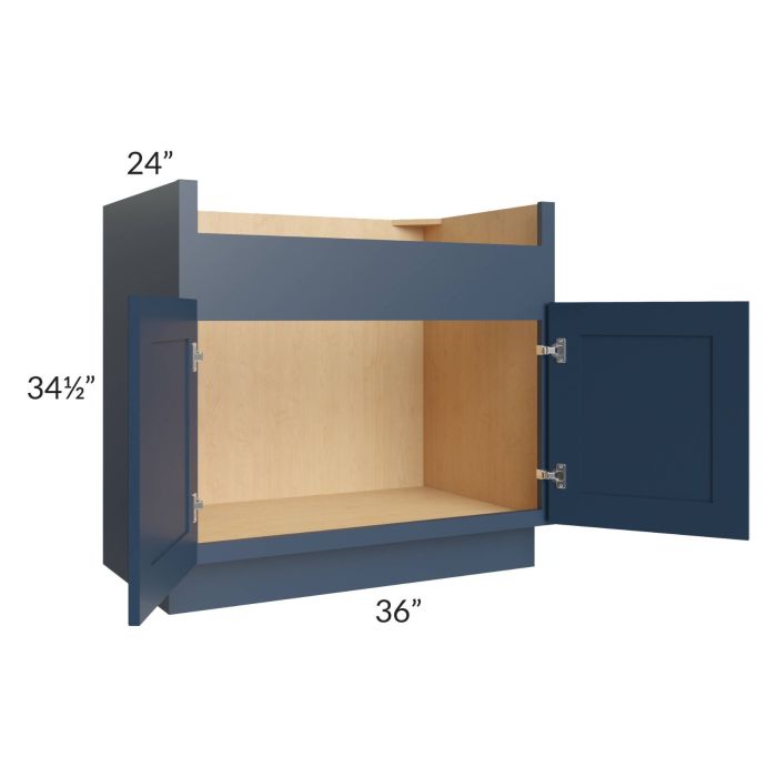 Madison Navy Shaker 36" Farm Sink Base Cabinet