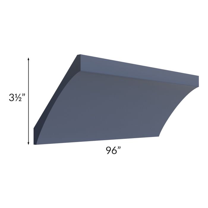 Bayville Blue 8' Large Curved Crown Molding