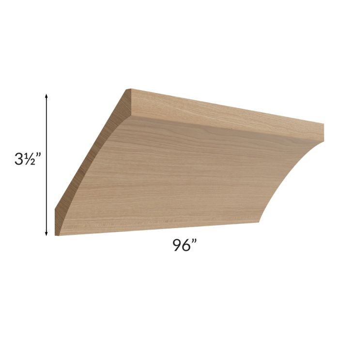 Township Rift Oak 8' Large Curved Crown Molding