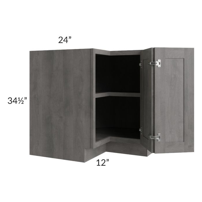 Providence Slate Grey 36" Corner Base Cabinet with 1 Fixed Shelf