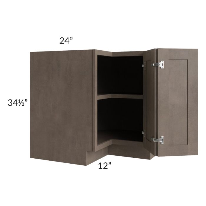 Providence Natural Grey 36" Corner Base Cabinet with 1 Fixed Shelf