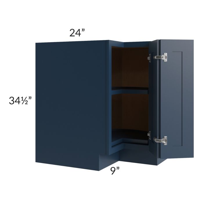 Midtown Blue Shaker 33" Lazy Susan Base Cabinet