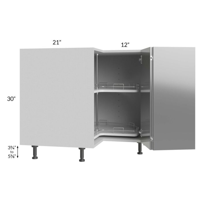 Milan Grey Gloss 36" Lazy Susan Base Cabinet