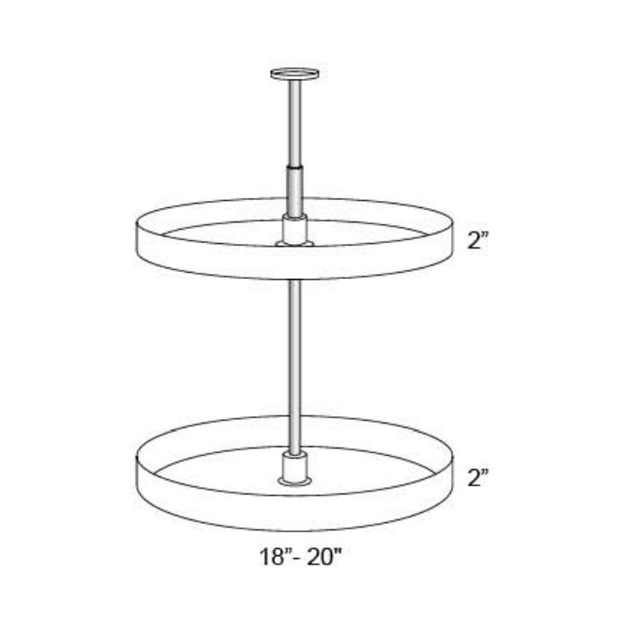 Wood Lazy Susan Insert for a 27x36 of 27x42 Diagonal Corner Wall Cabinet 