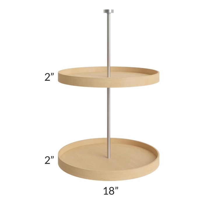 Tuscan Timber Wood Lazy Susan Insert for a 24x30 Diagonal Corner Wall Cabinet 