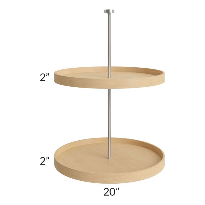 Midtown Timber Shaker Wood Lazy Susan Insert for a 27x30 Diagonal Corner Wall Cabinet
