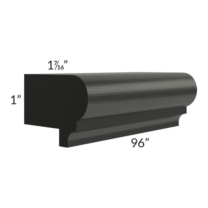 Onyx Black Shaker 8' Light Rail Molding