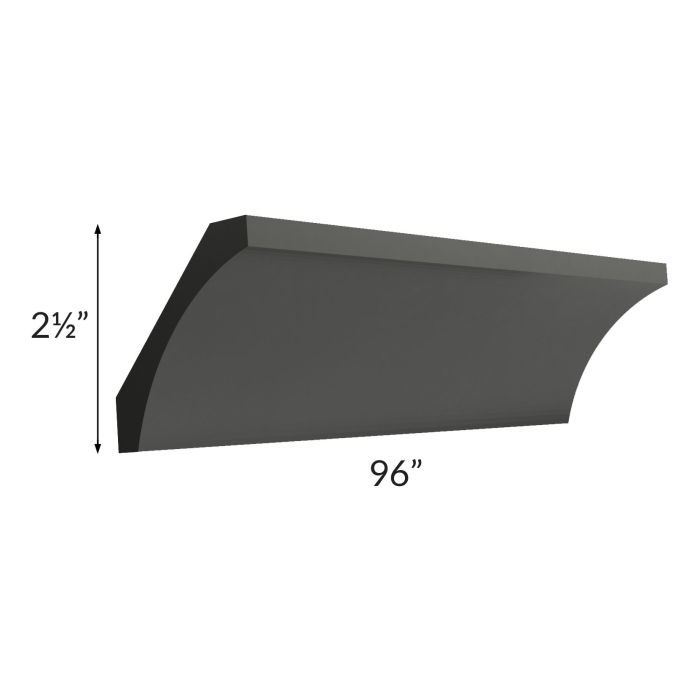 Onyx Black Shaker 8' Cove Crown Molding