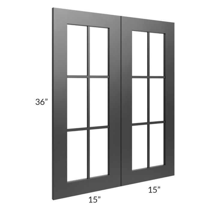 Onyx Black Shaker 24" 2-Drawer Base Cabinet