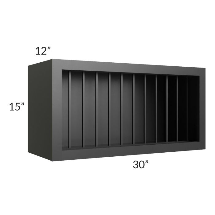 Onyx Black Shaker 30x15 Plate Rack
