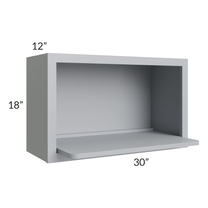 Asheville Grey Shaker 30x18 Microwave Wall Cabinet