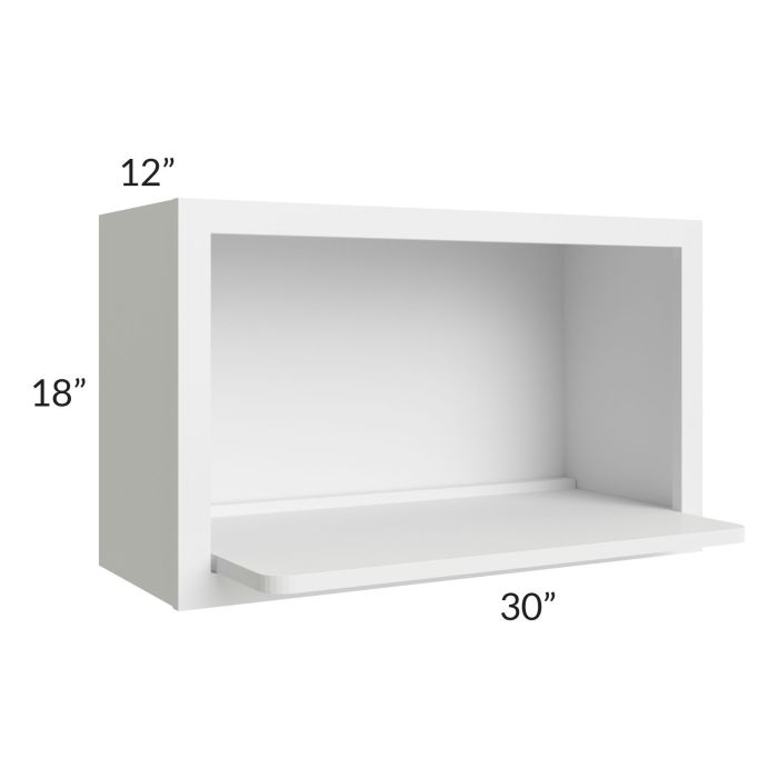 Asheville White Shaker 30x18 Microwave Wall Cabinet