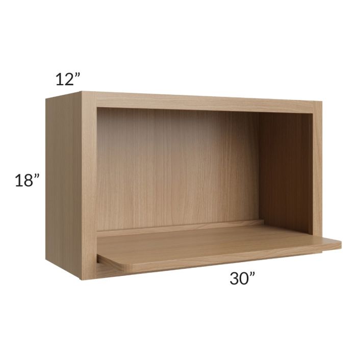 Asheville Rift Oak Shaker 30x18 Microwave Wall Cabinet