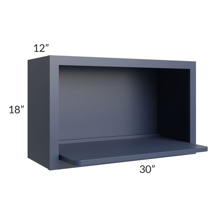 Bayville Blue 30x18 Microwave Wall Cabinet