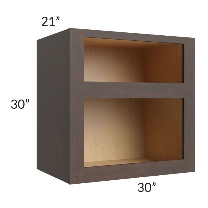 Tuscan Kona Brown 30x30x21 Microwave Wall Cabinet