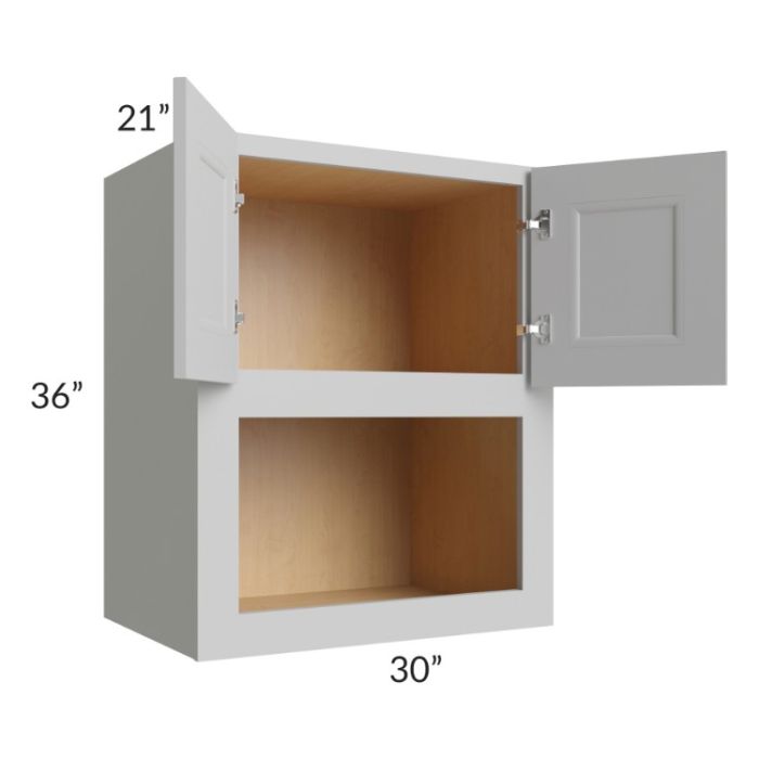 Tuscan Painted Grey 30x36x21 Microwave Wall Cabinet