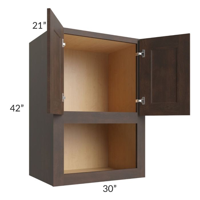 Tuscan Kona Brown 30x42x21 Microwave Wall Cabinet