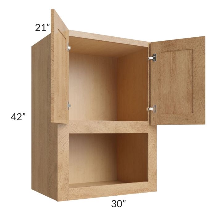 Midtown Timber Shaker 30x42x21 Microwave Wall Cabinet