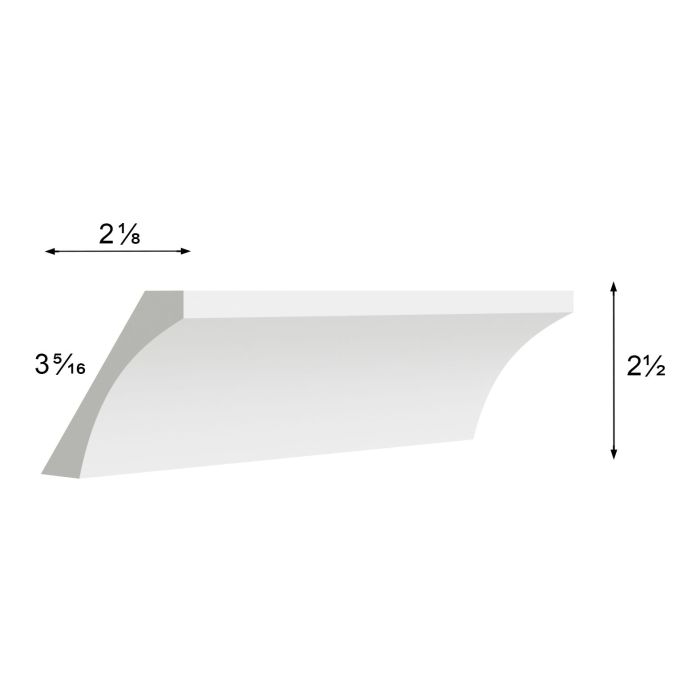 Harbor White 96" Cove Crown Molding