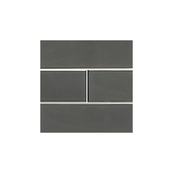 Metallic Gray Bevel 4" X 12" Subway Tile