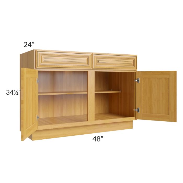 Glazed Praline 48" Base Cabinet