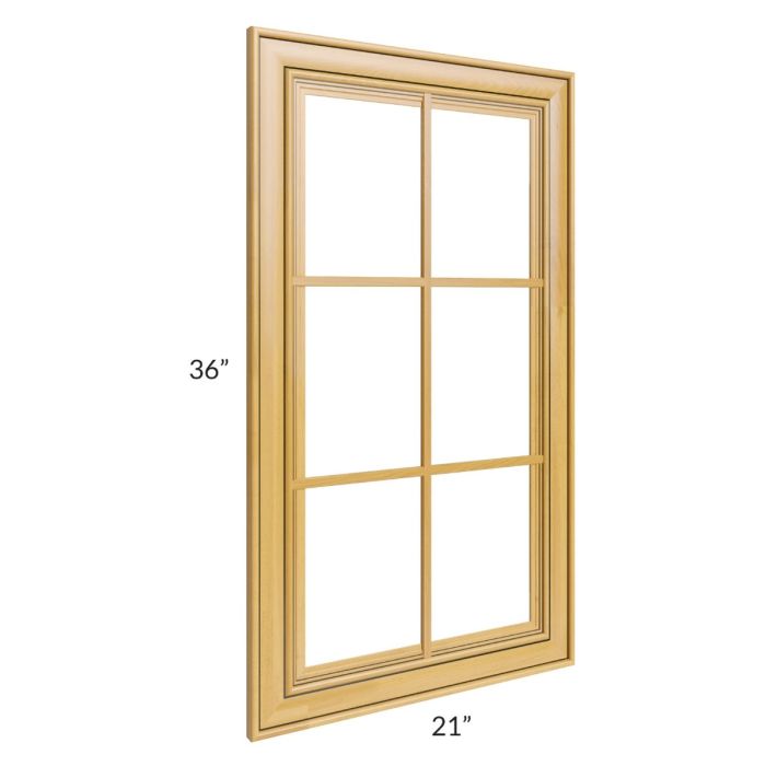 Glazed Praline 21x36 Mullion Glass Door