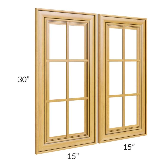 Glazed Praline 30x30 Mullion Glass Door