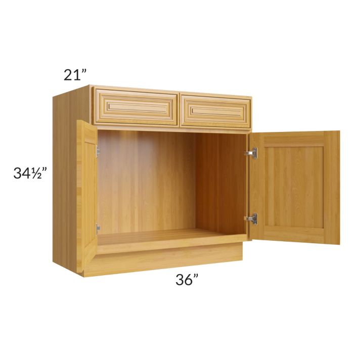 Glazed Praline 36" Vanity Sink Base Cabinet