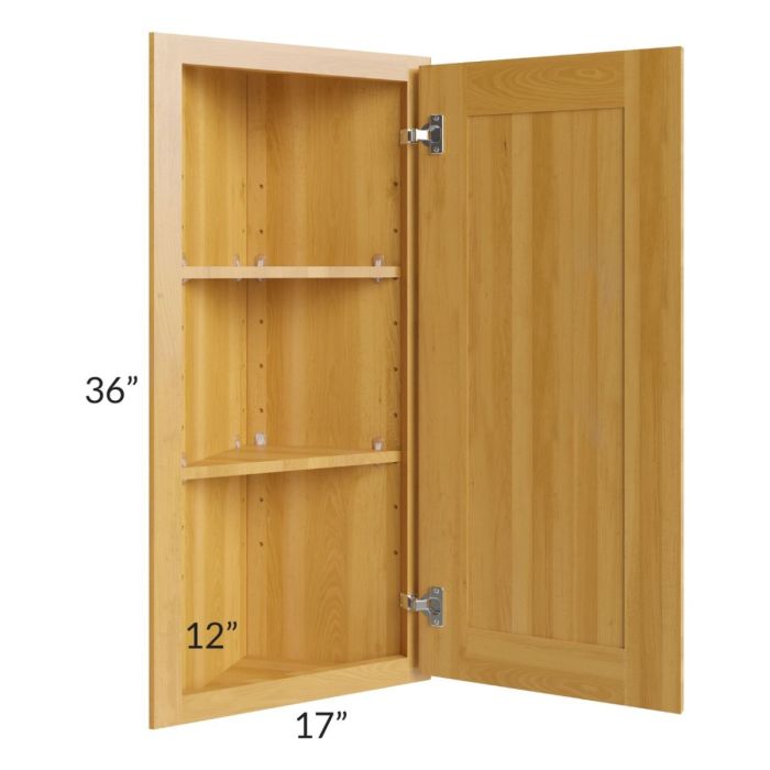 Glazed Praline 12x36 Wall End Angle Cabinet