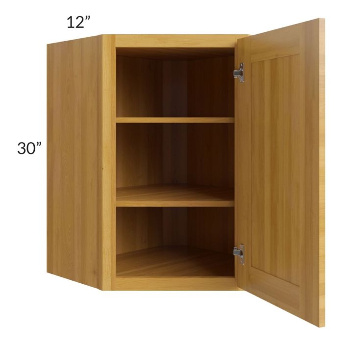 Glazed Praline 24x30 Diagonal Corner Wall Cabinet