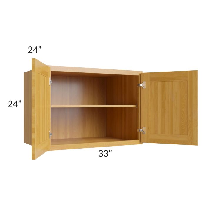 Glazed Praline 33x24x24 Refrigerator Wall Cabinet