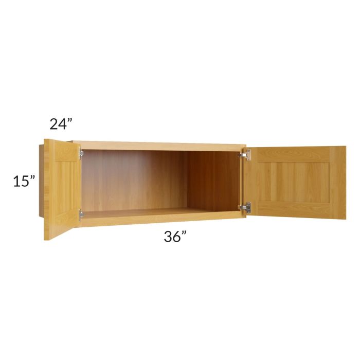 Glazed Praline 36x15x24 Refrigerator Wall Cabinet