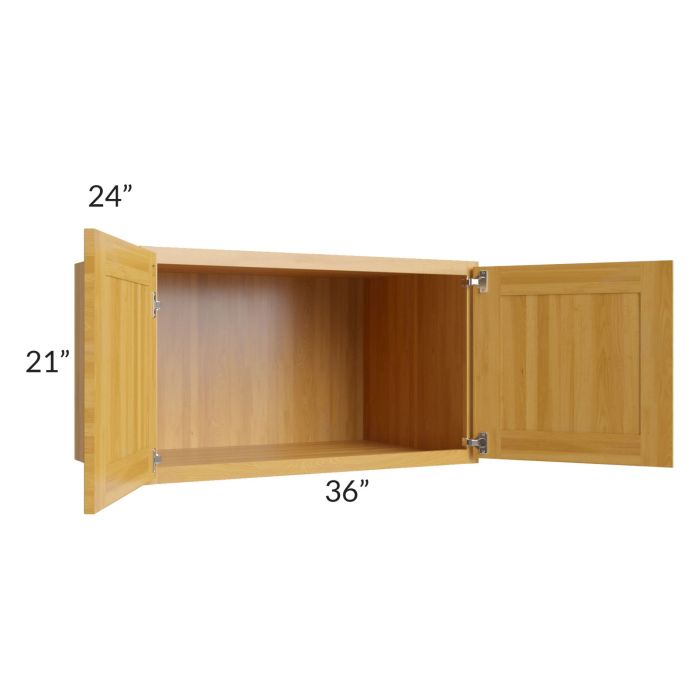 Glazed Praline 36x21x24 Refrigerator Wall Cabinet