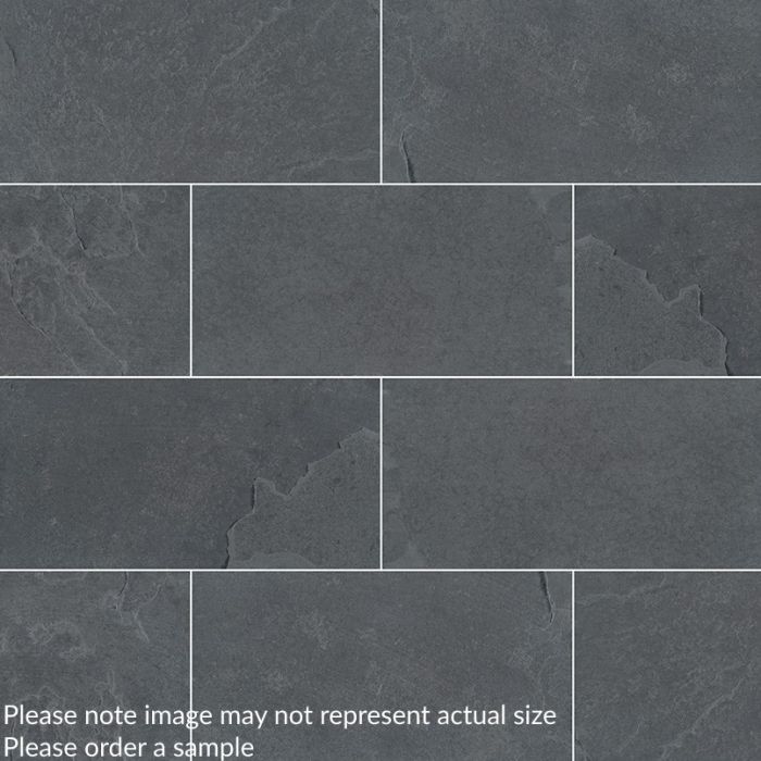 Montauk Black 3" x 6" Subway Tile