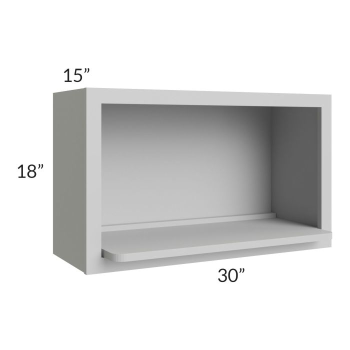 Tuscan Painted Grey 30x18 Microwave Wall Cabinet